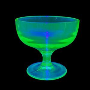 Vintage Uranium Depression Glass Collectible Drink Glass